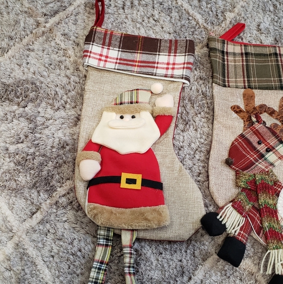 Burlap Christmas Stockings - Picture 2 of 5
